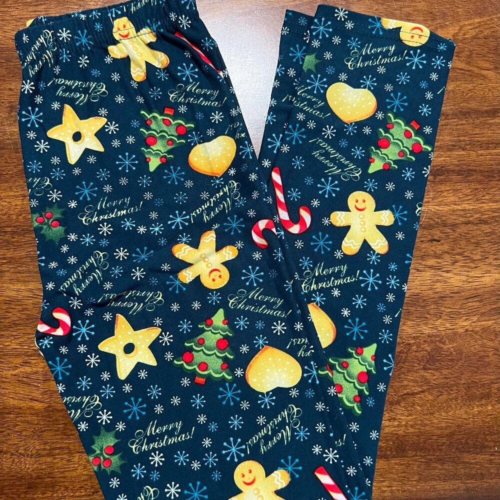 New Kids Girls 3 Pack Butter Soft Leggings Holiday Christmas Halloween Med 6-8